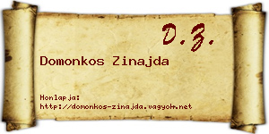 Domonkos Zinajda névjegykártya